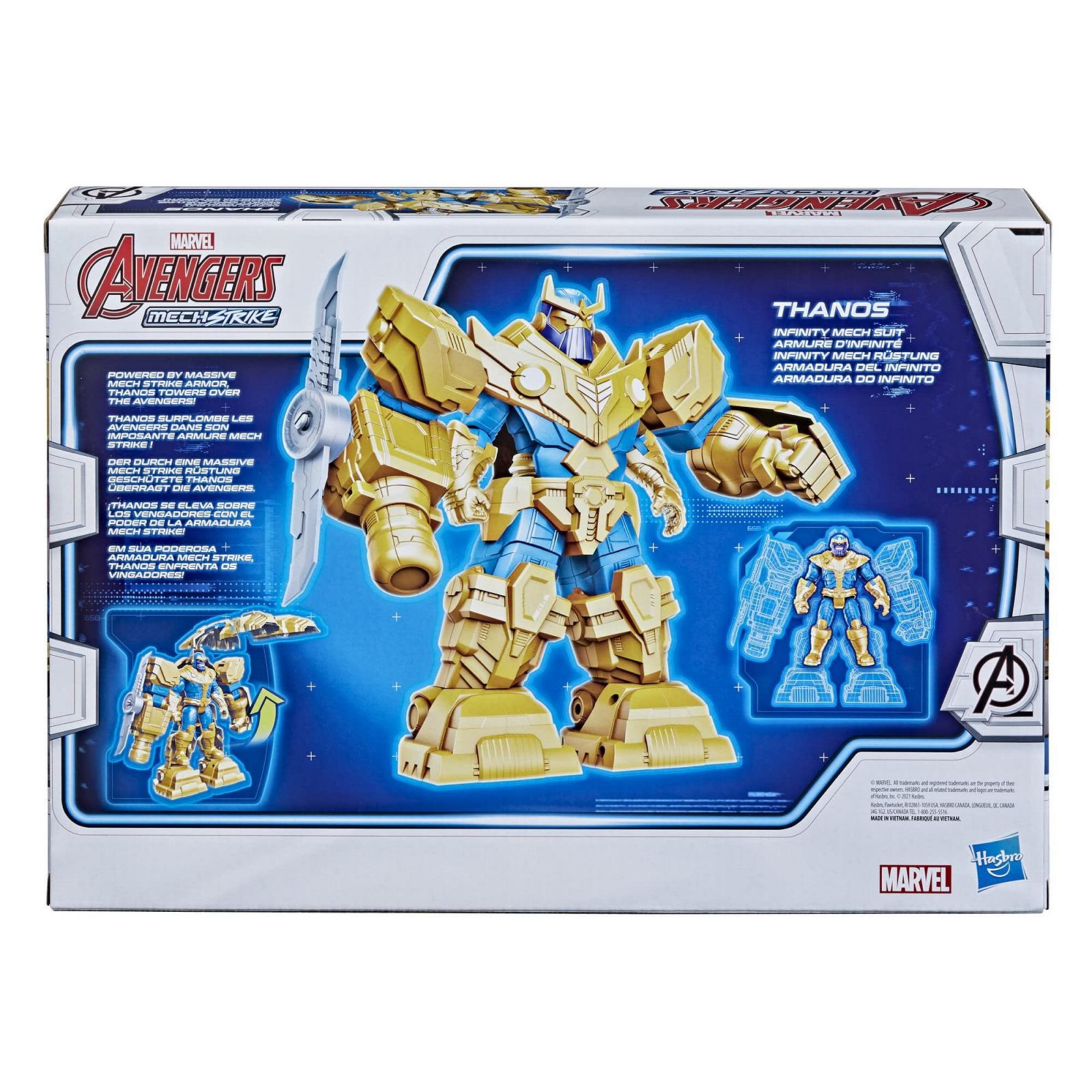 Фігурка Marvel Avengers Mech Strike 9 дюймів, іграшка Мех нескінченності, костюм Таноса та зброя Клинка для дітей від 4 років, фото №4