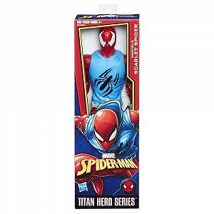 Фигурка Человек-паук Marvel Titan Hero Series Web Warriors Scarlet Spider, 30 см - Фото 1
