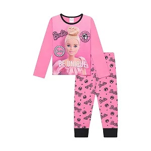 Піжамний набір Barbie для дівчаток, лялькова піжама для дівчаток віком від 3 до 10 років, офіційний товар - Фото 1
