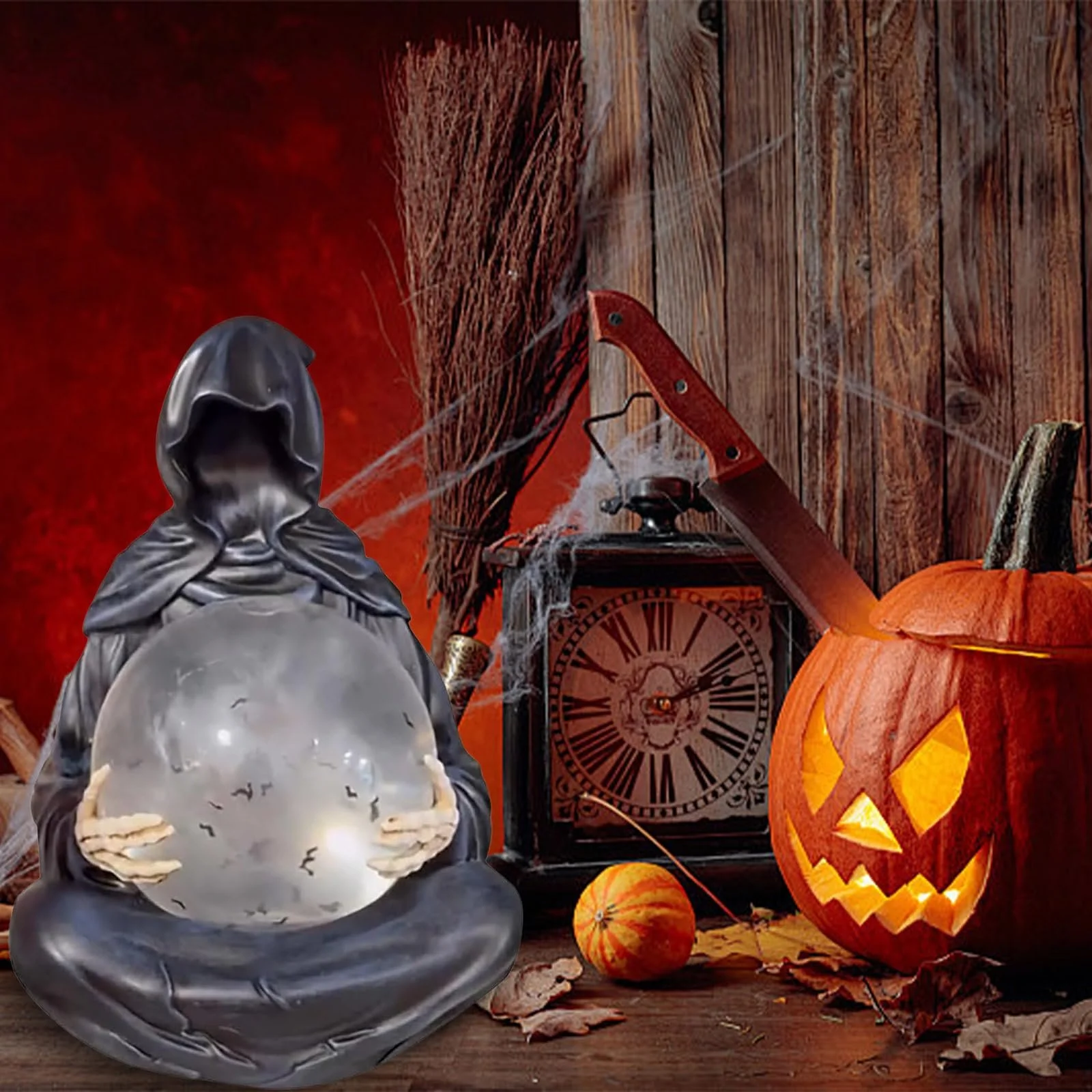 Пуля Хрустальная Бог Смерти Фигурка на Хэллоуин LED Подсветка Мрачный Жнец, фото №5 Пуля Хрустальная Бог Смерти Фигурка на Хэллоуин LED Подсветка Мрачный Жнец, фото №5