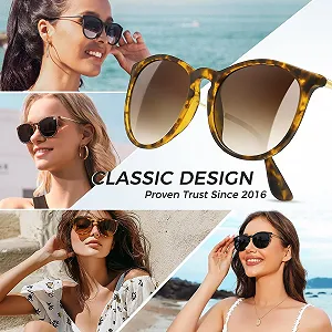 Вінтажні круглі сонцезахисні окуляри для жінок SUNGAIT, Класичний ретро стиль synthetic.ua - Фото 1