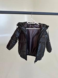 Детская демисезонная куртка с капюшоном, размер от 74 до 158, весна/осень, чёрная - Фото 1