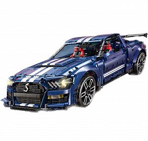 Technik Car for Forde Mustang Shelby GT500 1:10 Набор модели автомобиля 2814 деталей Блоки MOC Подвижный комплект Совместим с Ford Mustang - Фото 1