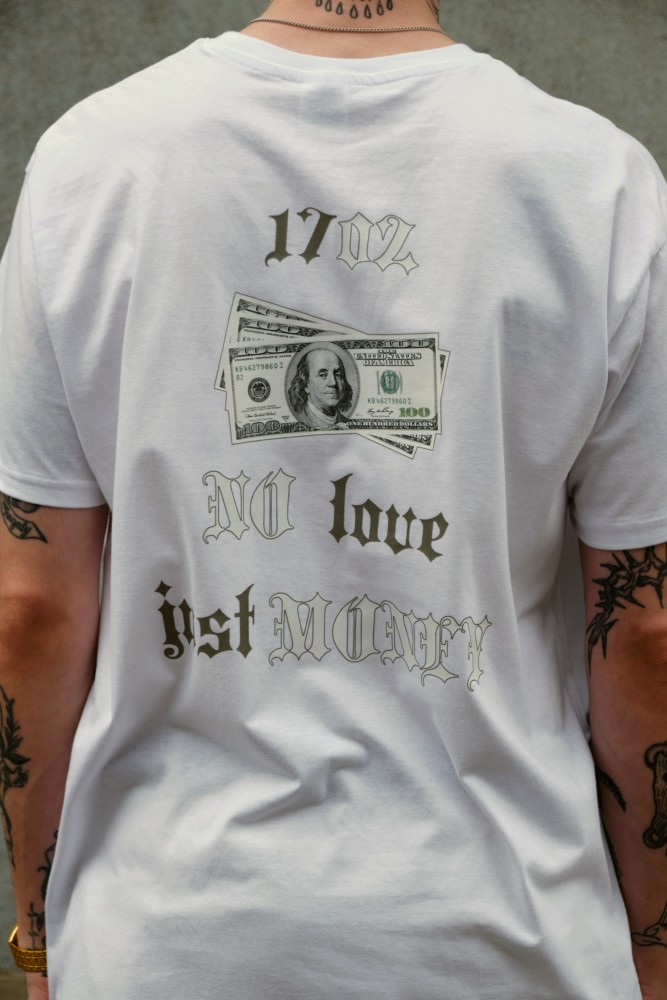 Оверсайз футболка з принтом Without dollar white, фото №4