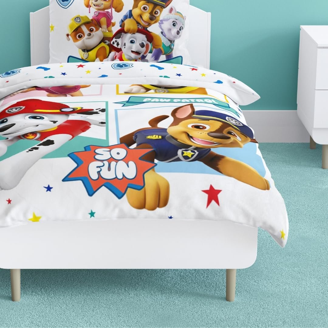 Постільна білизна Paw Patrol, підковдра 100 x 135 см, 40 x 60 см, бавовна, фланель, зимова постільна білизна для немовлят та дітей, 1 наволочка 40 x 60 см + 1 підковдра 100 x 135 см, фото №4