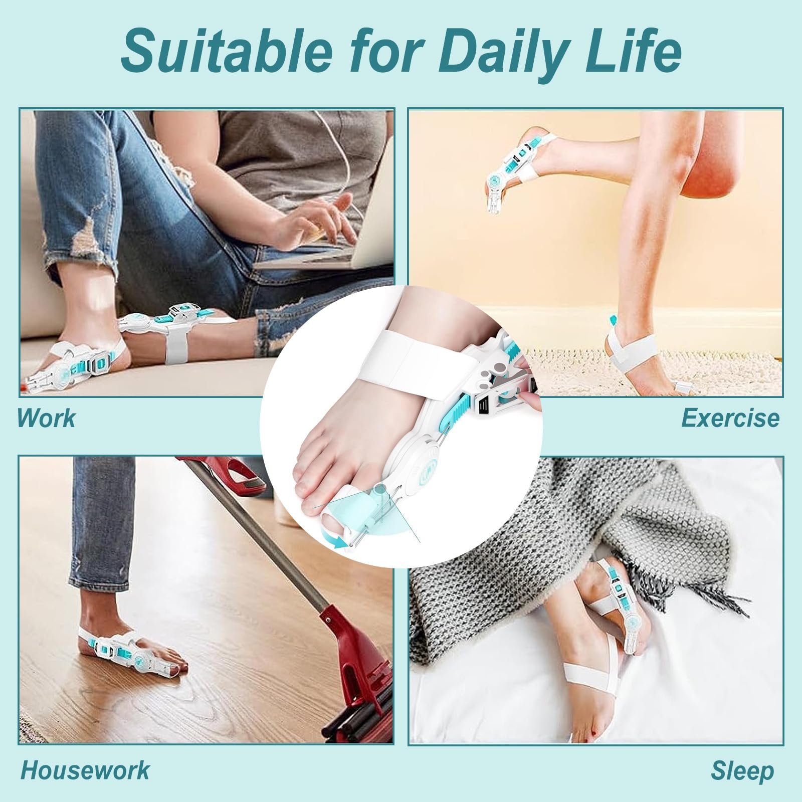 Коректор великого пальця стопи з регульованою кнопкою Hallux Valgus, 1 шт., унісекс, фото №7 Коректор великого пальця стопи з регульованою кнопкою Hallux Valgus, 1 шт., унісекс, фото №7