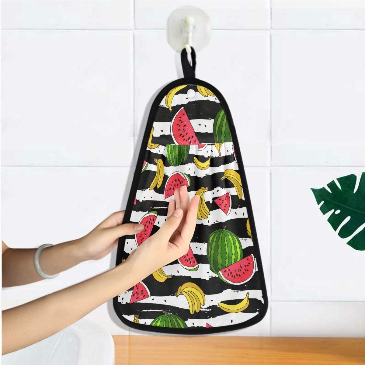 Рушник Banana Watermelon Black Stripes поглинаючий швидкосохнучий 42 x 31 см, фото №5