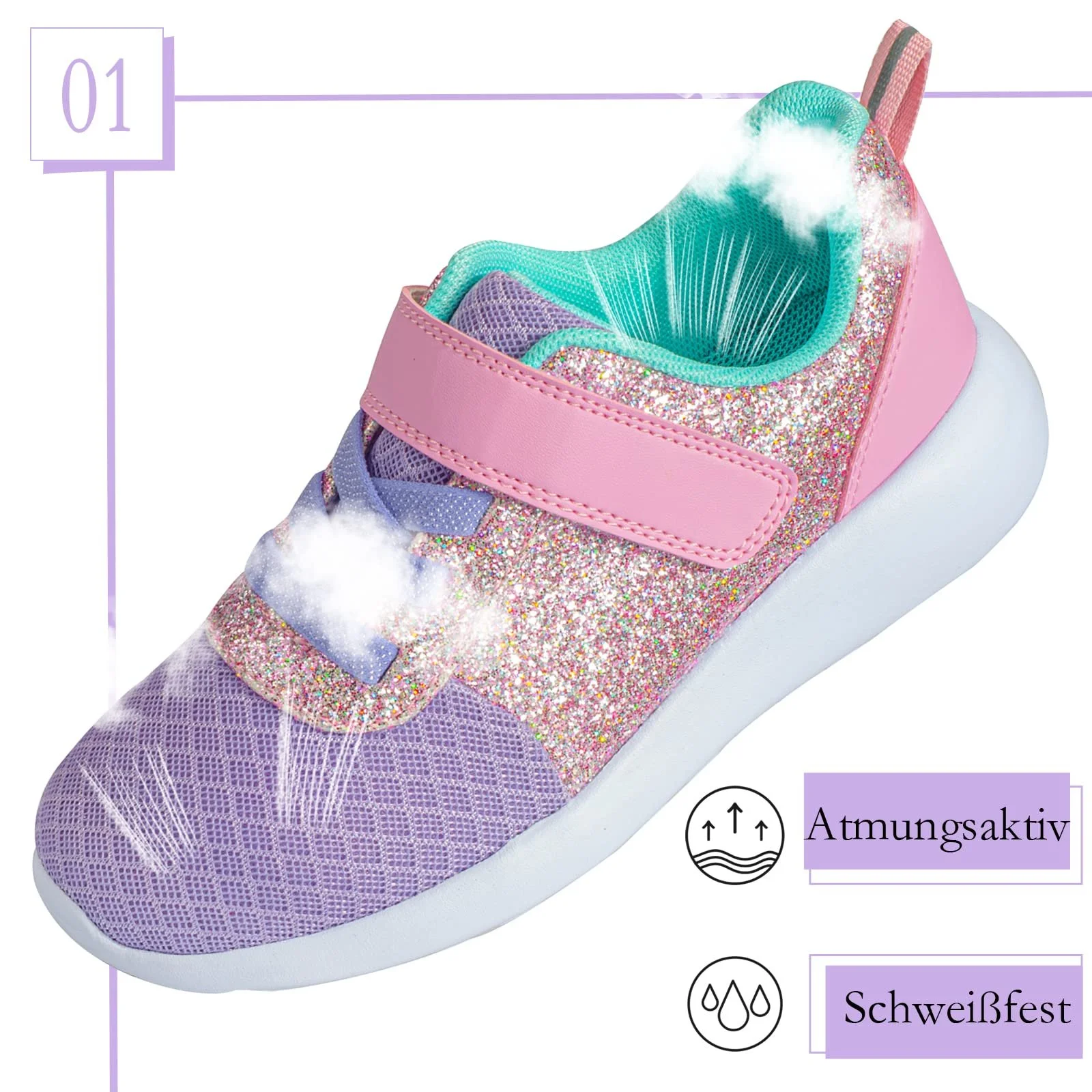 Детские Блестящие Кроссовки для Девочек, фото №2