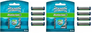 Сменные лезвия для бритвы Wilkinson Sword Protector 3 4 шт. (упаковка из 2 шт.) - Фото 1