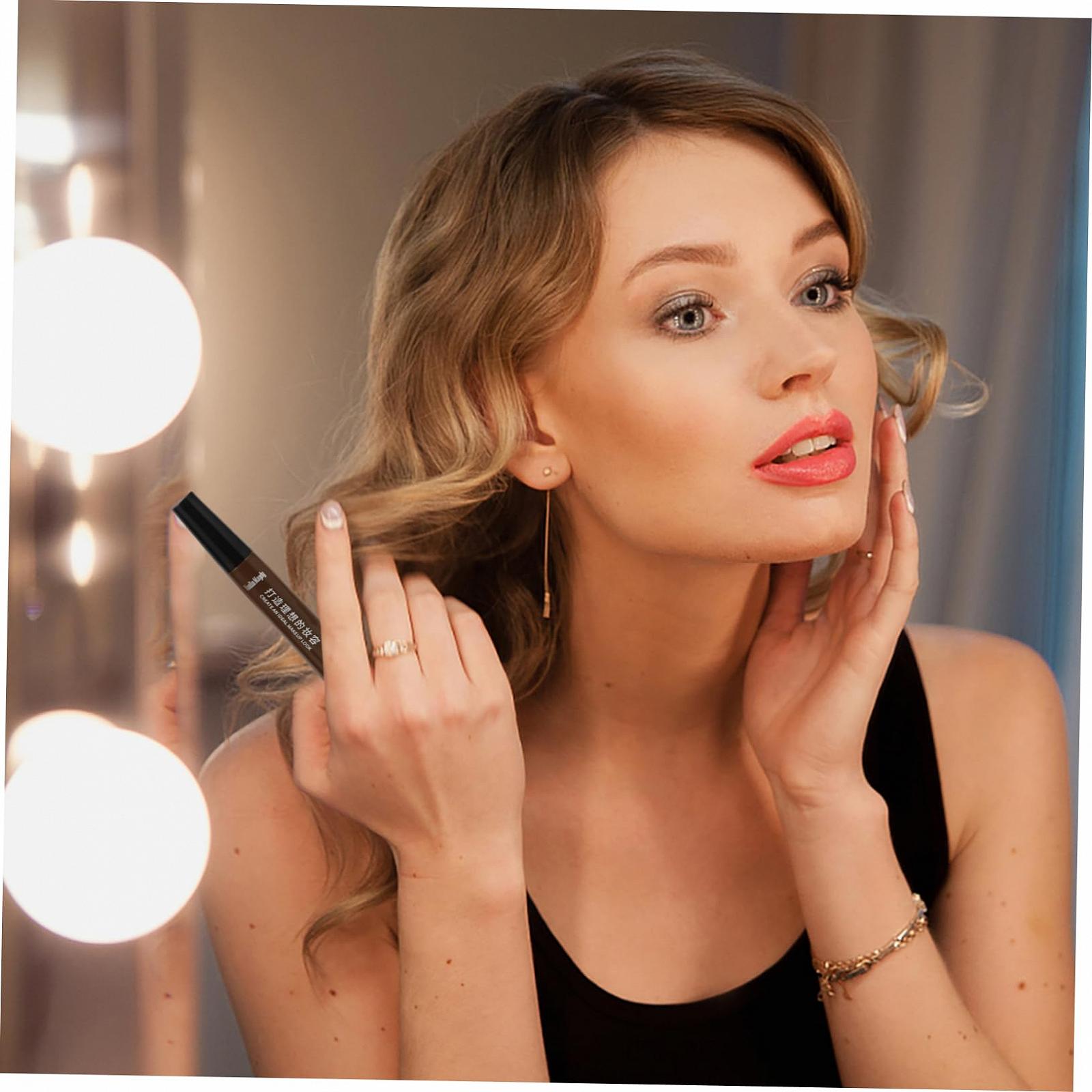 Олівець для брів Healvian 4 Stuck Vierzackiger Augenbrauenstift Коричневий Анти-піт, фото №6