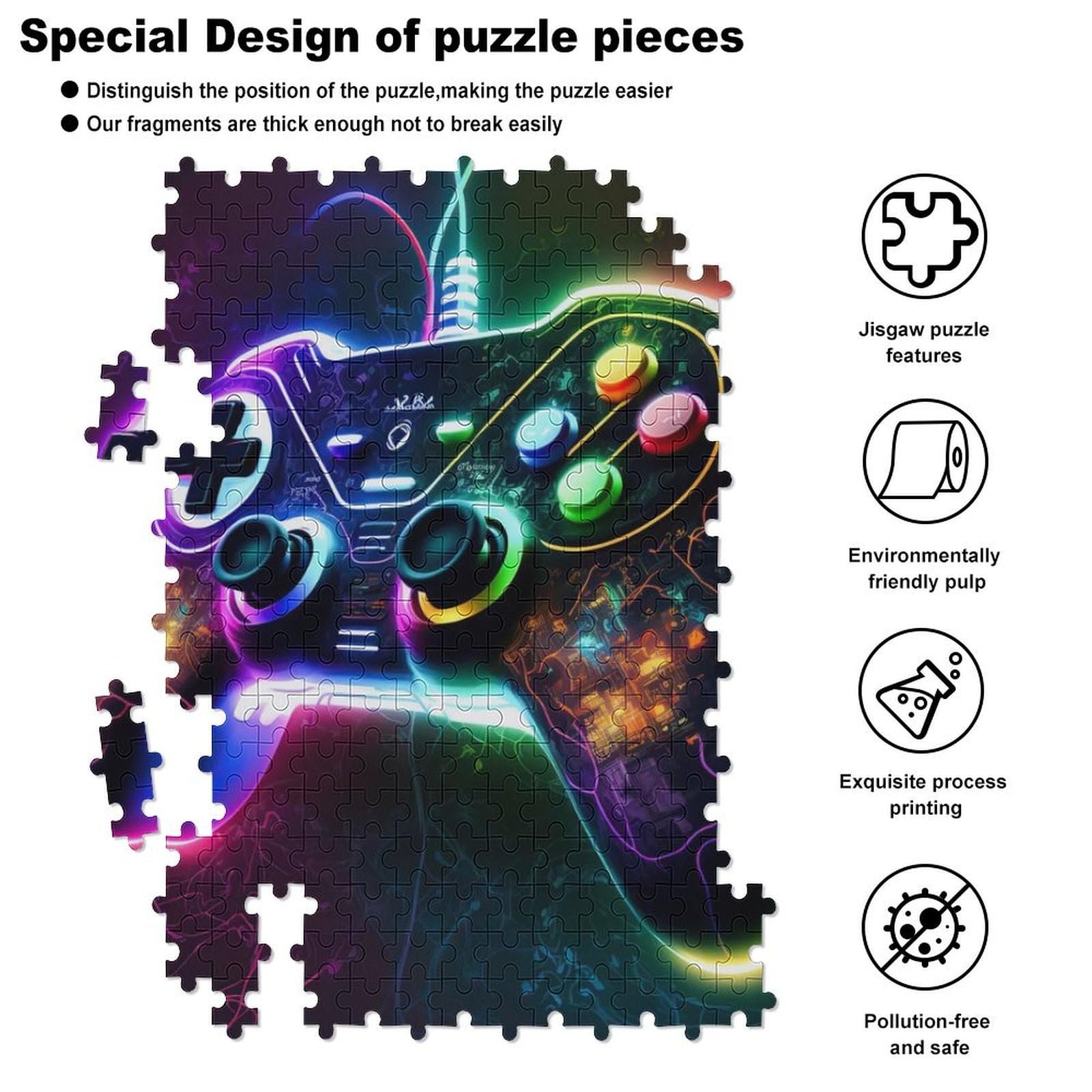 Пазл Gaming Neon Gamepad 300 деталей 42 x 30 см Дерев'яний, фото №3