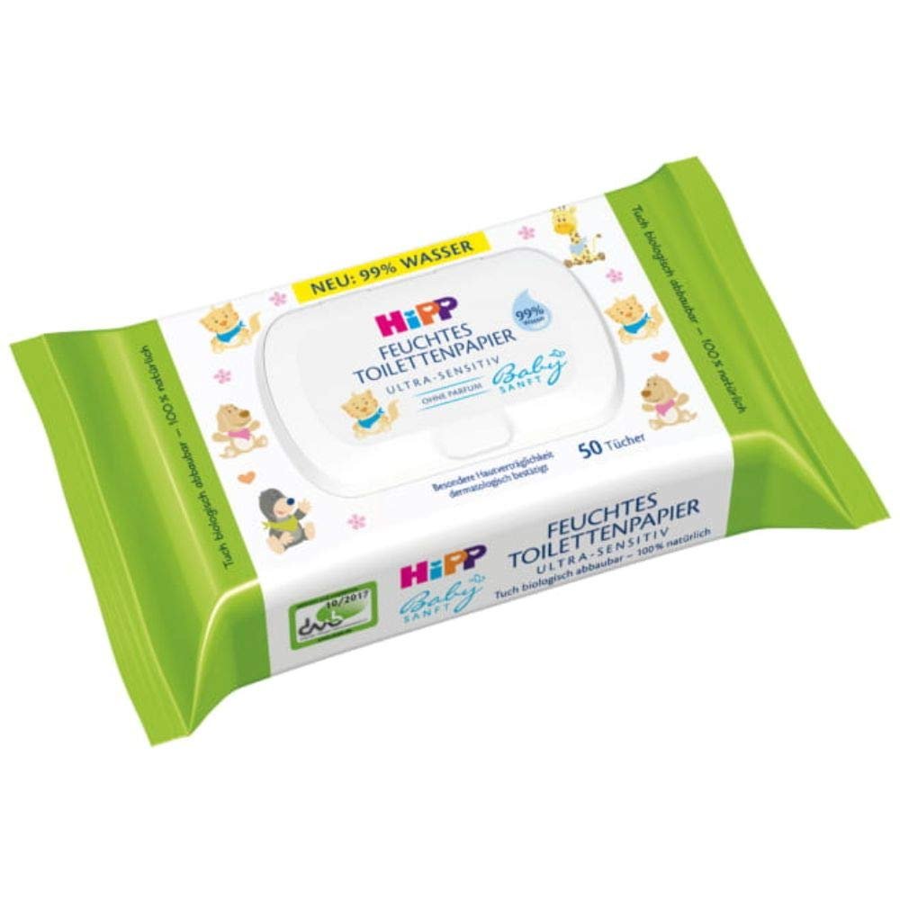Вологі серветки HiPP Baby Soft, 6 упаковок (6 x 50 штук), фото №1
