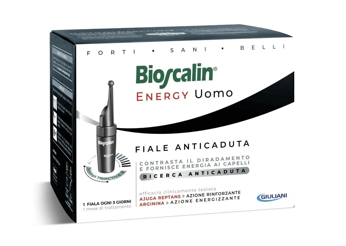 Ампули Bioscalin Energy для Чоловіків для Зміцнення Волосся та Запобігання Випадінню 1 Ампула Кожні 3 Дні 1 Місяць, фото №1 Ампули Bioscalin Energy для Чоловіків для Зміцнення Волосся та Запобігання Випадінню 1 Ампула Кожні 3 Дні 1 Місяць, фото №1