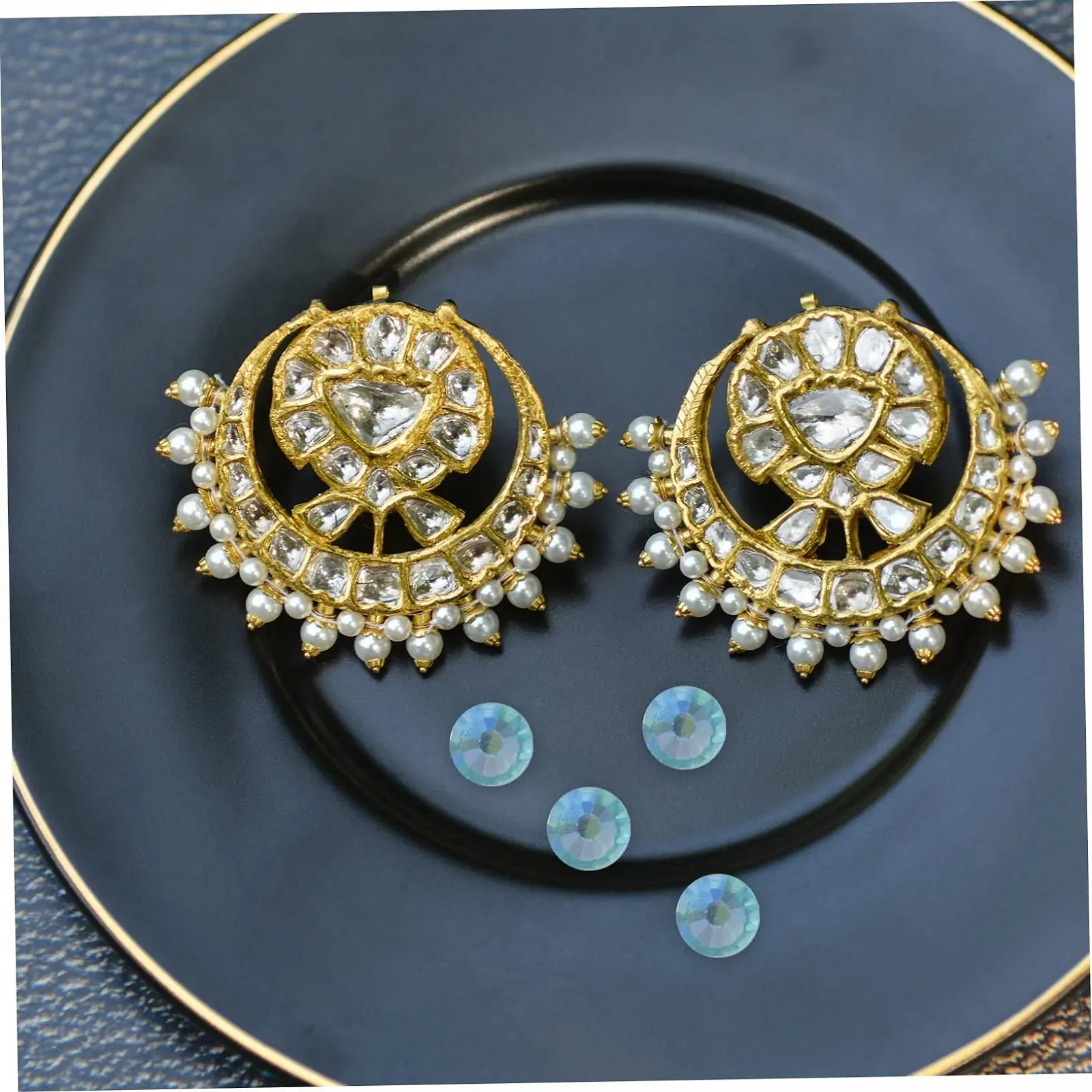 Стразы Плоские MERRYHAPY 1440шт. Синие, фото №8