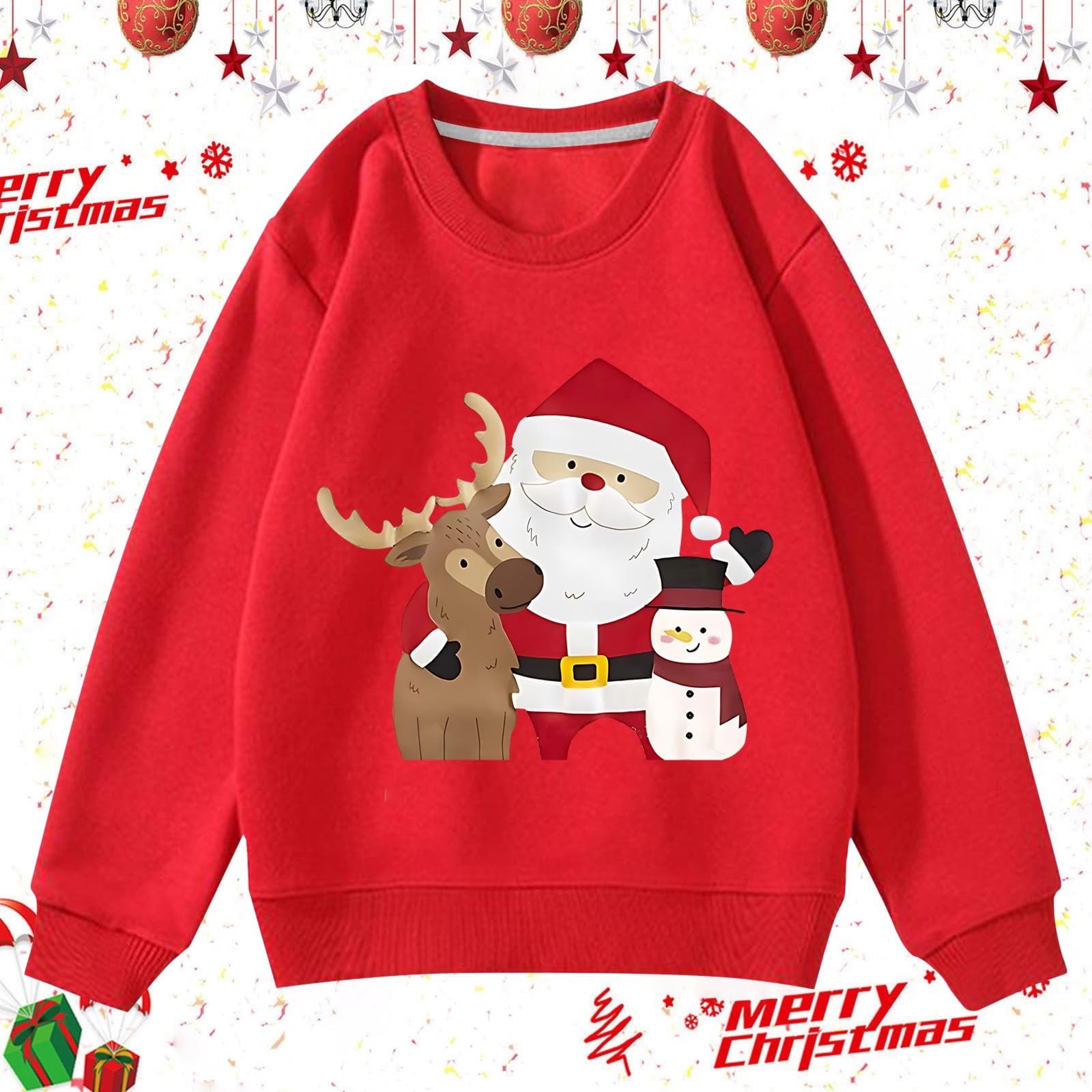 Джемпер Generisch Праздничный детский с принтом Мягкая смесь Повседневный круглый вырез для мальчиков Удобная зимняя одежда для игр Праздничный наряд, фото №2 Джемпер Generisch Праздничный детский с принтом Мягкая смесь Повседневный круглый вырез для мальчиков Удобная зимняя одежда для игр Праздничный наряд, фото №2