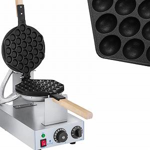 Вафельниця Royal Catering RCWM-1400-B, 1415 Вт, візерунок "бульбашки", нержавіюча сталь/алюміній - Фото 1