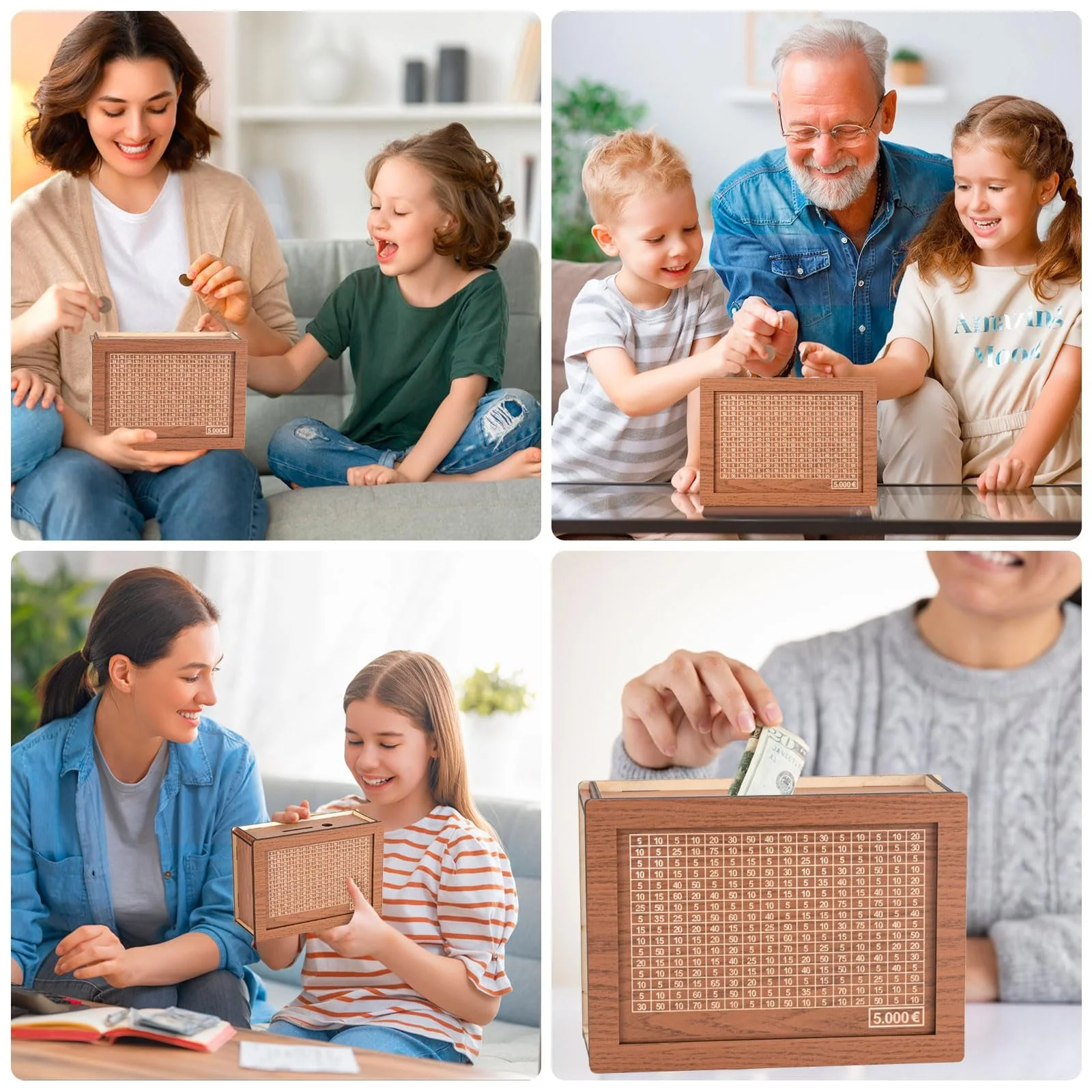 Скарбничка Takebo Goalsaver Box дерев'яна з цифрами 5000, фото №7