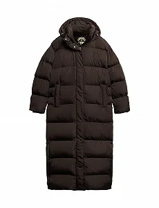 Пальто Superdry Maxi Hooded Puffer Женское - Фото 1