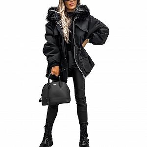 Жіноча зимова парка Amropi  Зимова тепла парка на штучному хутрі - Фото 1