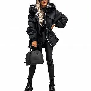 Женская зимняя парка Amropi Зимняя теплая парка на искусственном меху - Фото 1