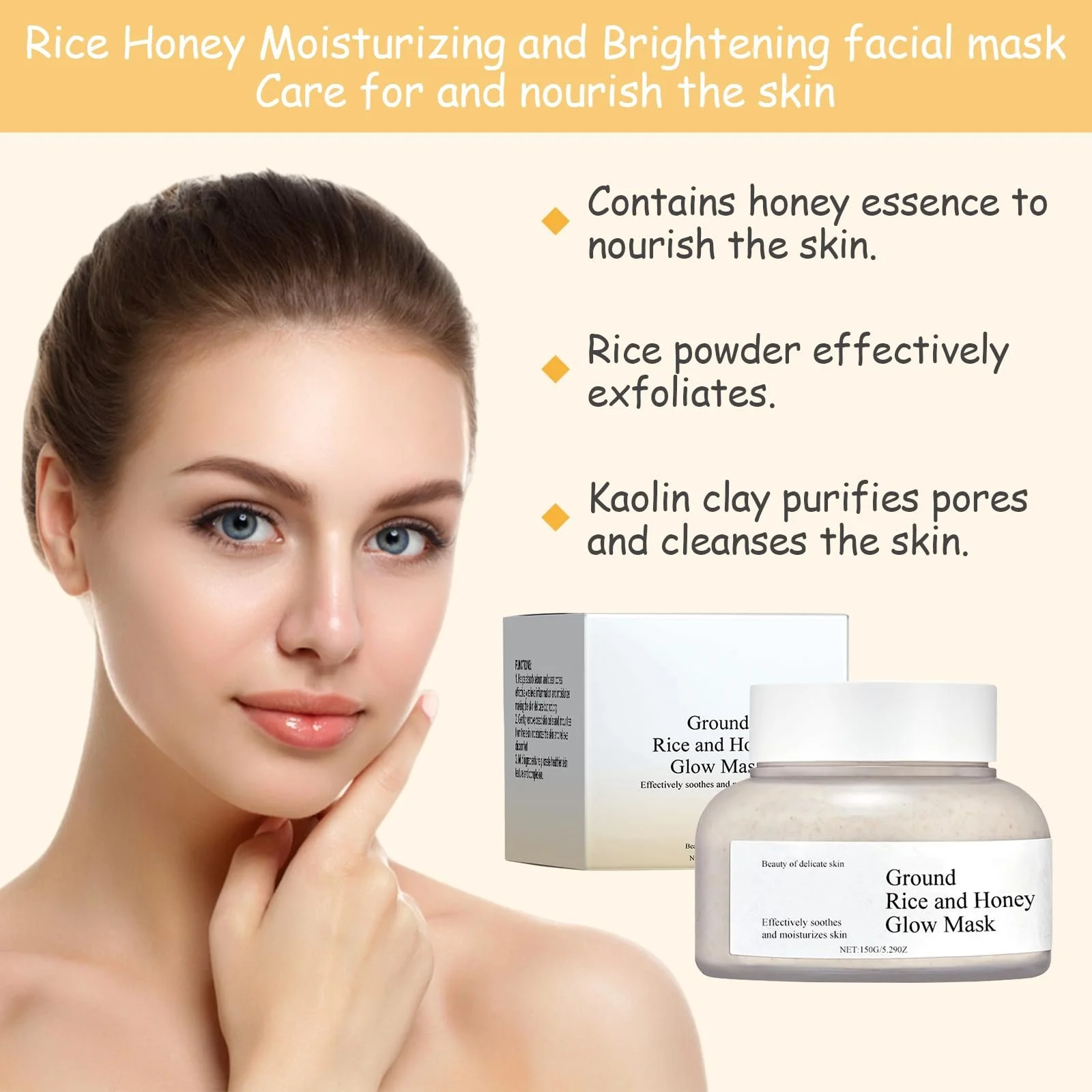 Маска для обличчя Рисова Маска для догляду за шкірою Відбілююча, фото №6 Маска для обличчя Рисова Маска для догляду за шкірою Відбілююча, фото №6