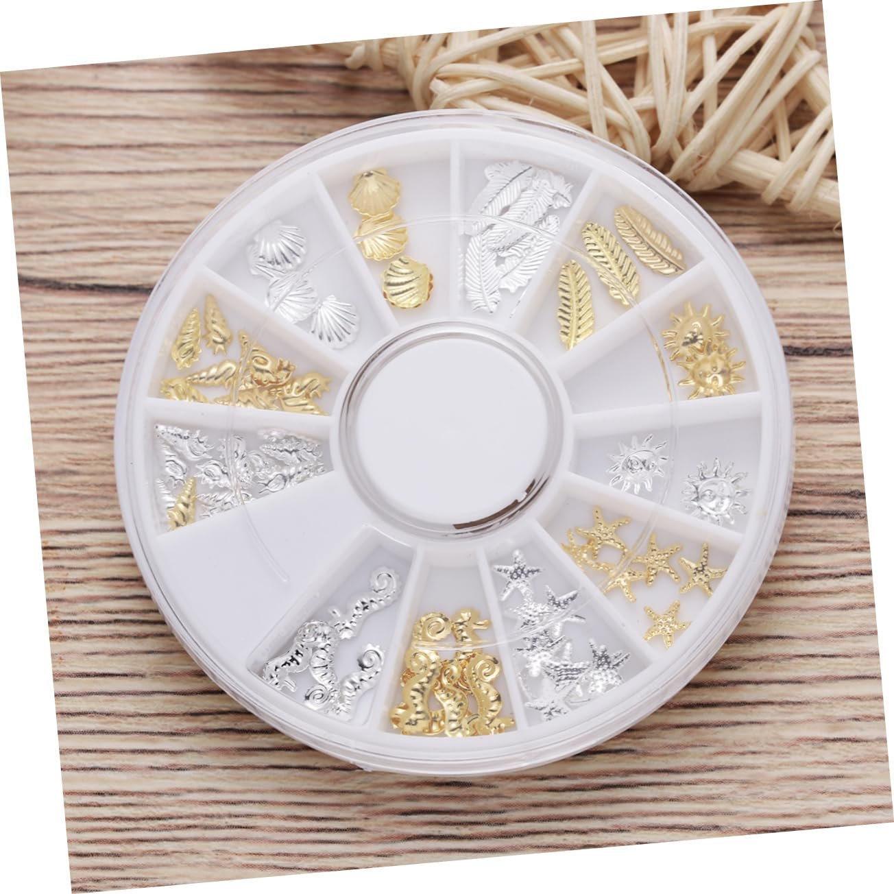 Блестки для ногтей FRCOLOR 3 шт 12 Наклейки для ногтей DIY, украшения для ногтей, блестящие стразы для ногтей, золотые блестящие листы для ногтей для детей, фото №2