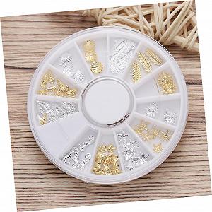 Блестки для ногтей FRCOLOR 3 шт 12 Наклейки для ногтей DIY, украшения для ногтей, блестящие стразы для ногтей, золотые блестящие листы для ногтей для детей synthetic.ua - Фото 1