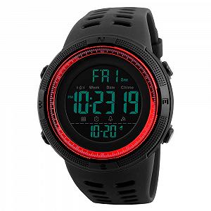 Годинник наручний Skmei 1251 watch Black Red 1251RD synthetic.ua - Фото 1