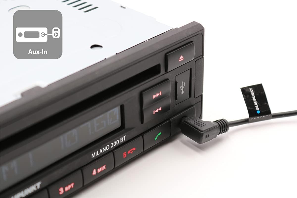 Автомагнитола BLAUPUNKT MILANO 200 BT / Bluetooth / FM / USB / AUX / CD / 1DIN, фото №6