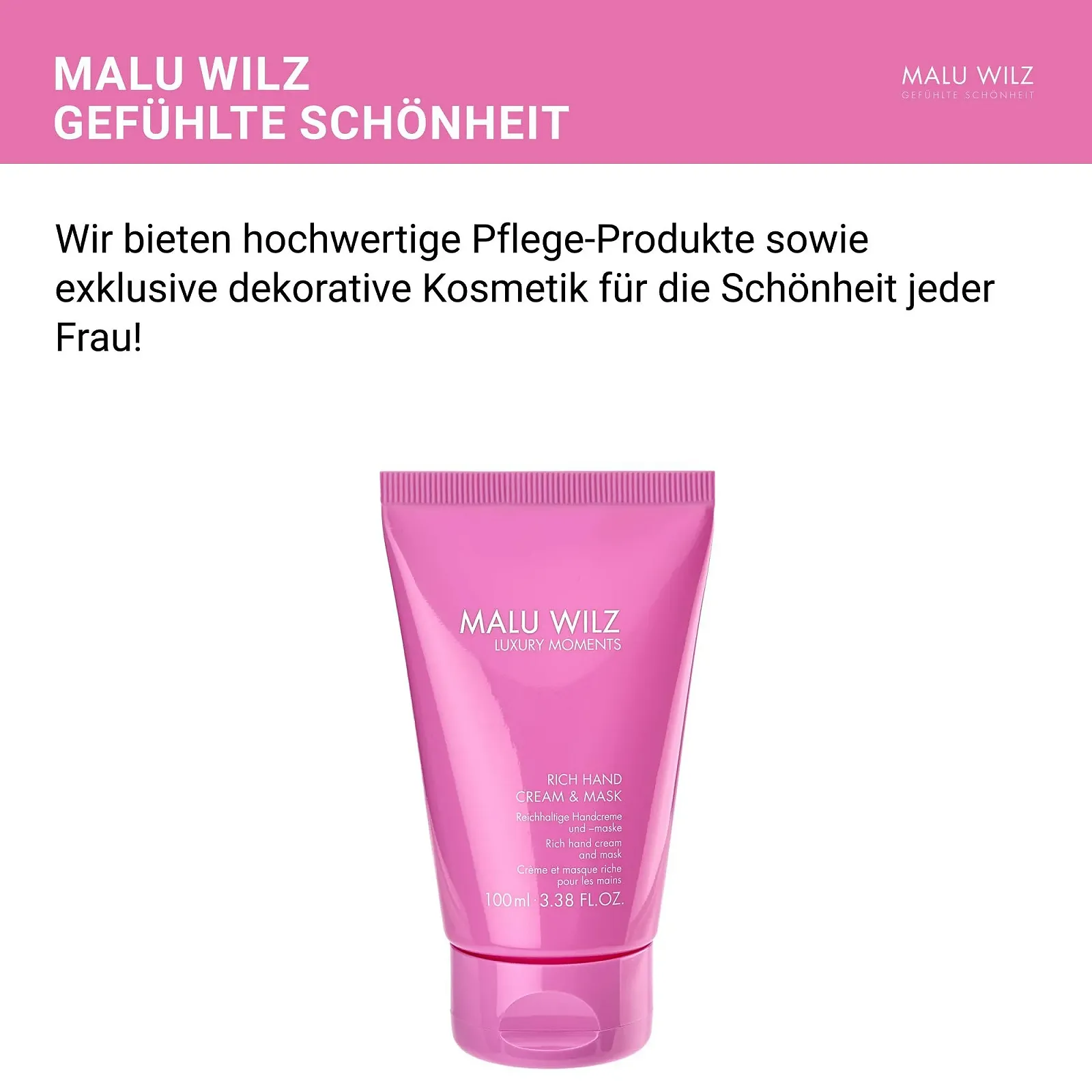 Крем та маска для рук Malu Wilz Luxury Moments Rich 100 мл, фото №2
