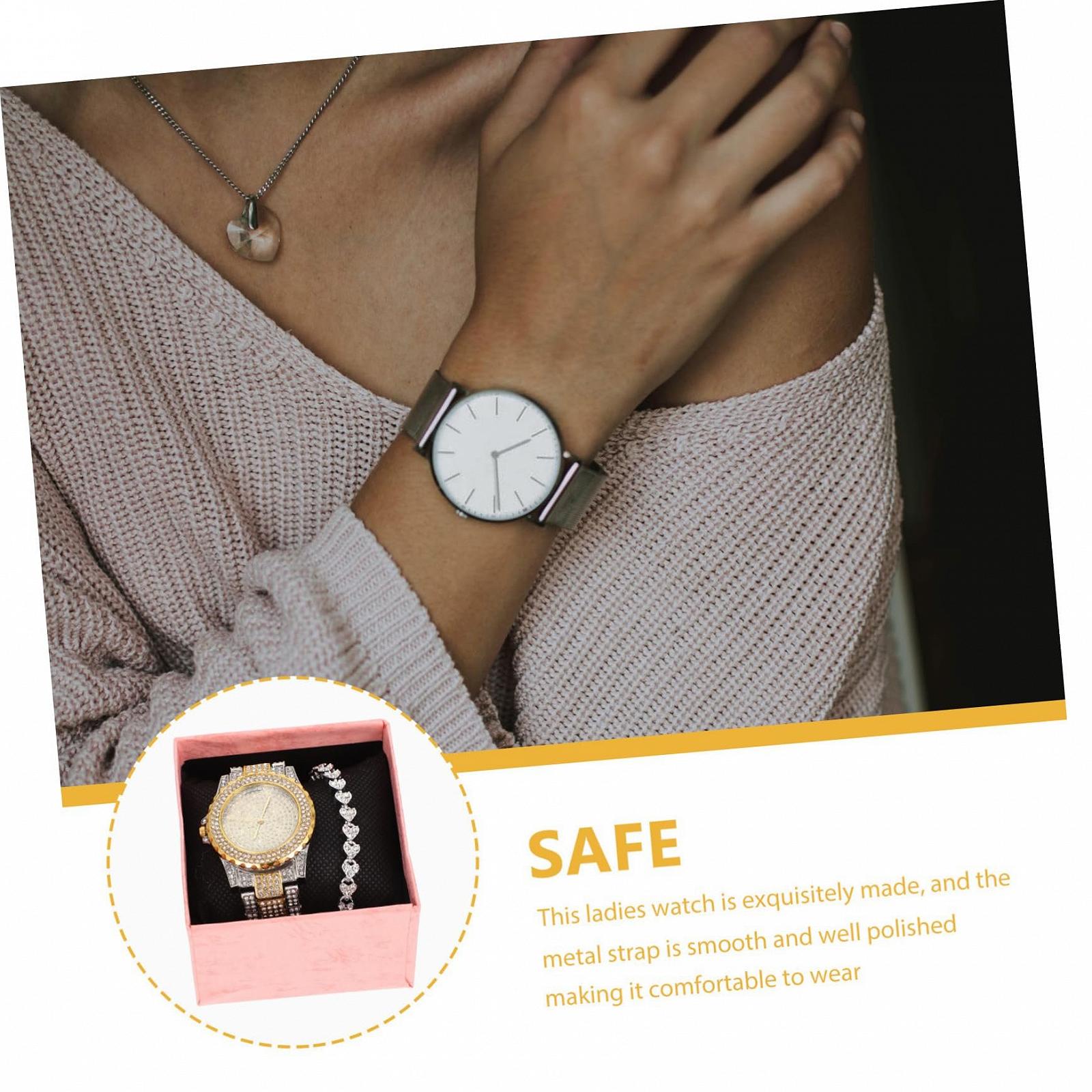 Жіночий годинник OATIPHO Набір Годинник і еластичний браслет, фото №5 Жіночий годинник OATIPHO Набір Годинник і еластичний браслет, фото №5