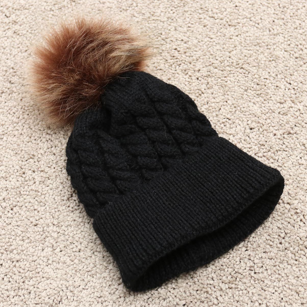 Вязаная Шапка с Бубоном CALLARON Теплая Мягкая, фото №4