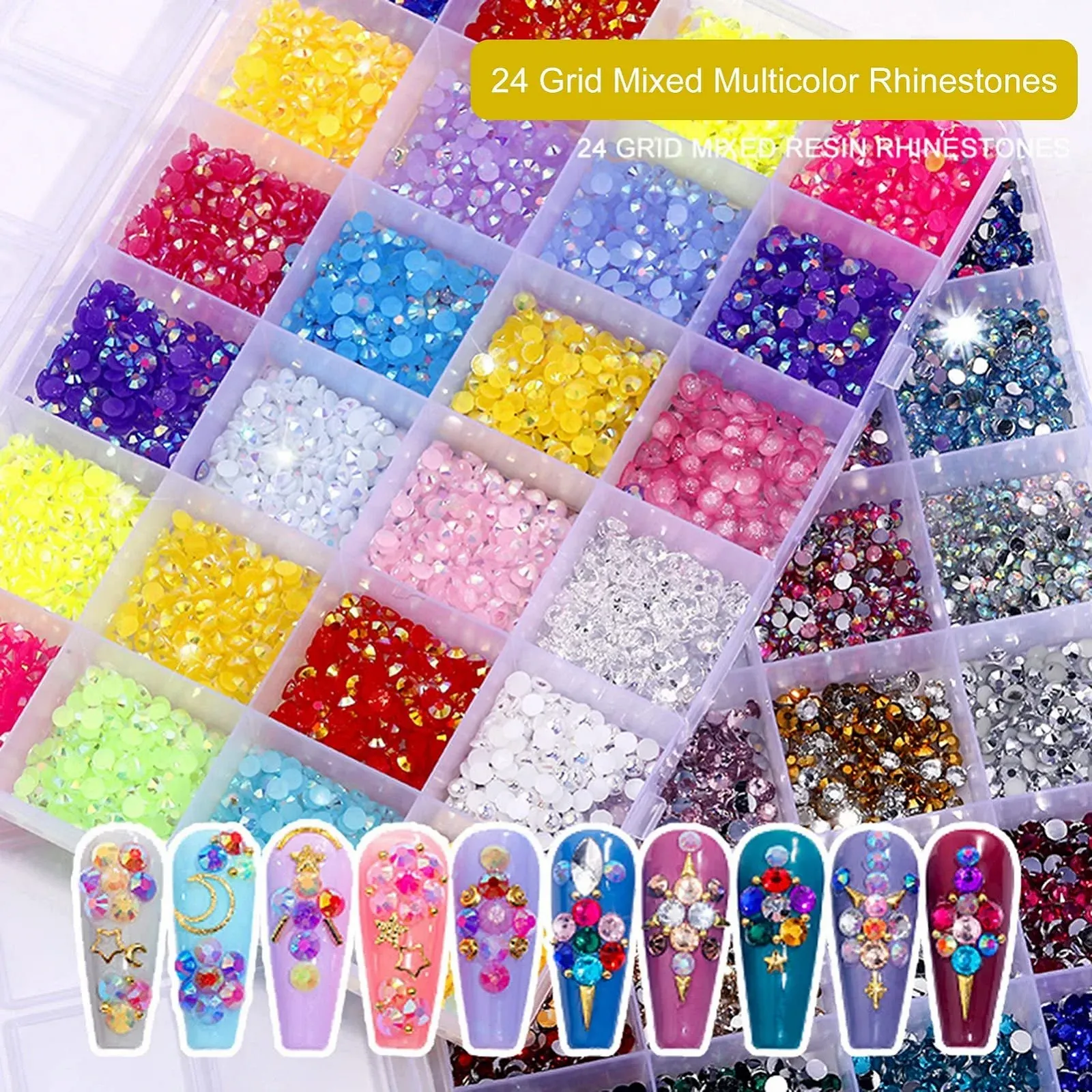 3D Декор для нігтів Звичайна форма Достатня кількість Пластик Мініатюрний Люмінесцентний B, фото №2