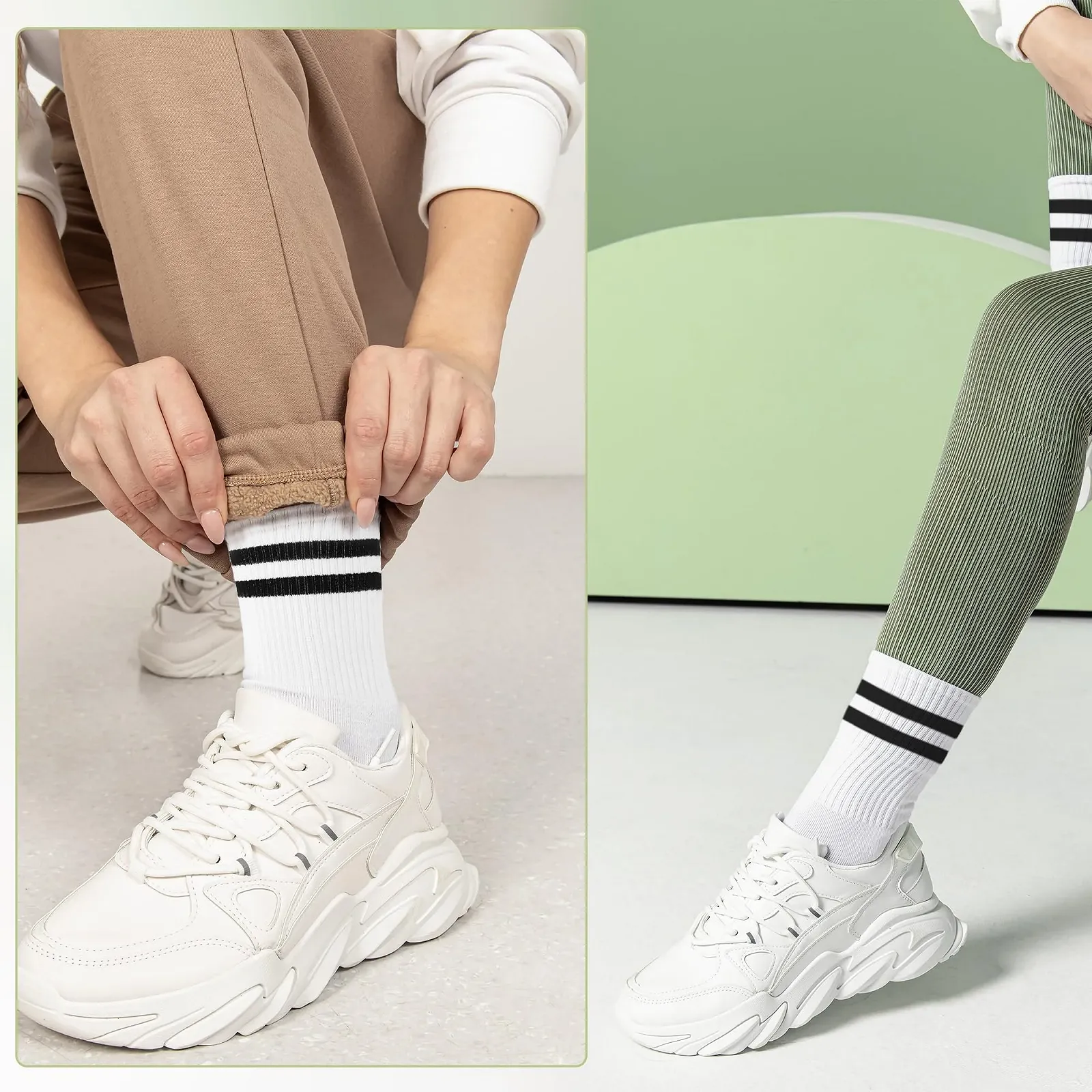 Носки теннисные White Cotton Женские Белый, 6 пар, фото №7