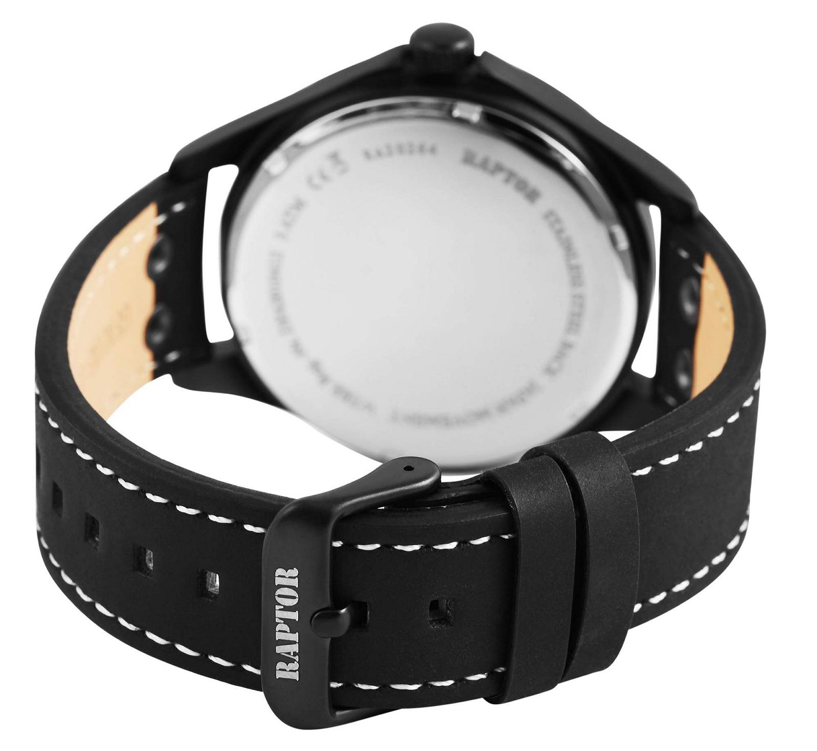 Часы Raptor RA20264 Мужские Натуральная кожа Ремешок Дата День недели Аналоговые Кварцевые, фото №3