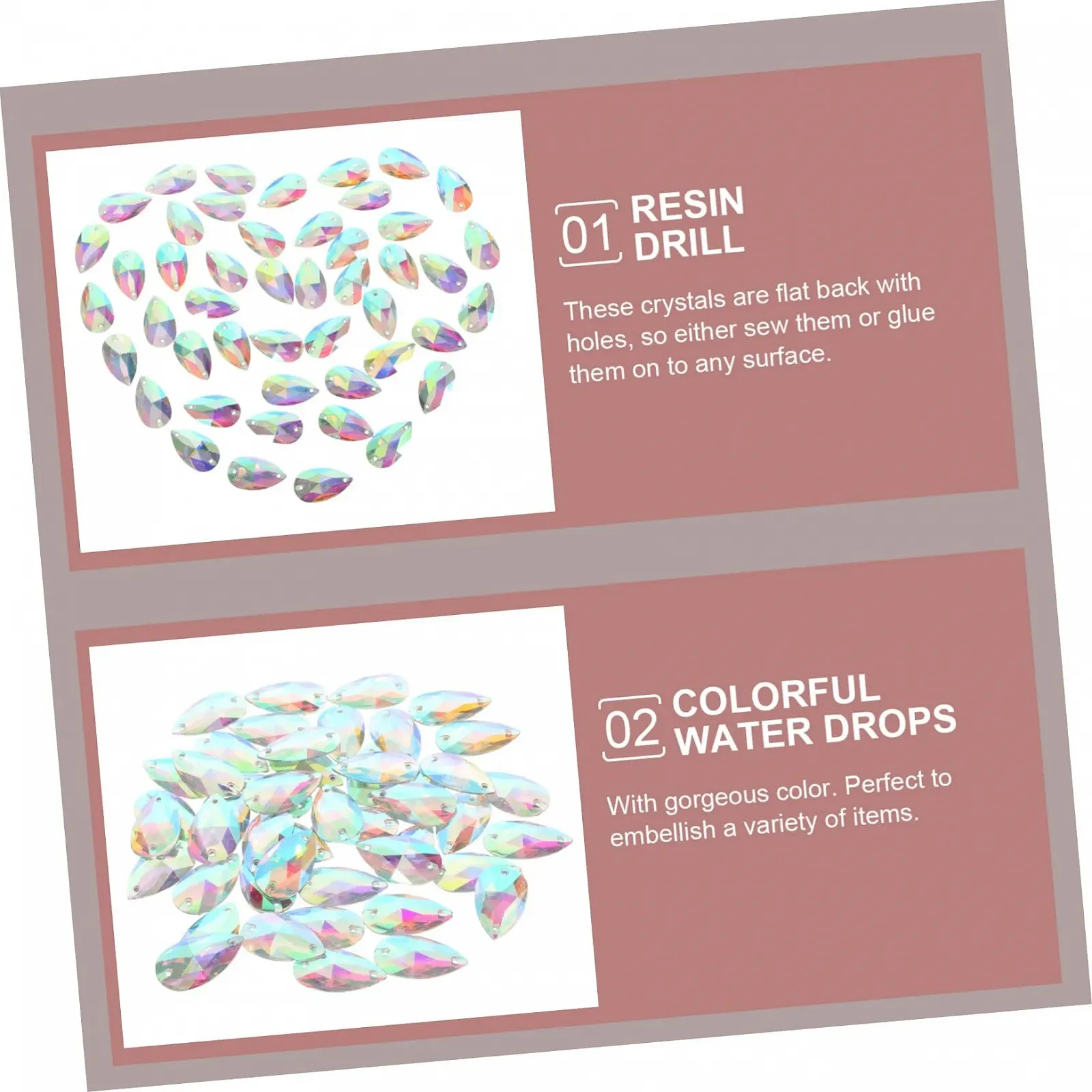 Краплі Ipetboom 100 шт. Аксесуари з дорогоцінним камінням, фото №5