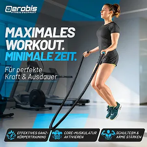 Скакалка aerobis Battle Jump Rope 1.8-2.2 кг 3 м ціна на synthetic.ua - Фото 1 Скакалка aerobis Battle Jump Rope 1.8-2.2 кг 3 м synthetic.ua - Фото 1