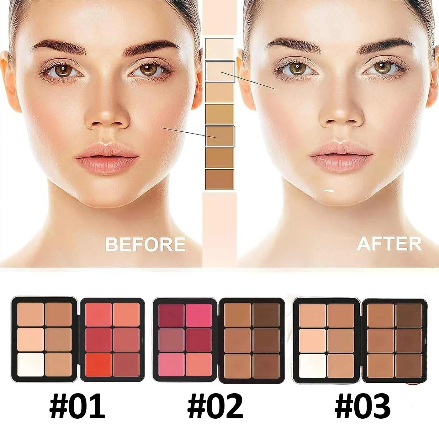 Палетка консилеров Carla Secret, Палетка кремовых румян, Палетка для макияжа, 12 цветов, Стойкое покрытие, Водостойкий, Полное покрытие для безупречной кожи, Для всех типов кожи (#03), фото №7 Палетка консилеров Carla Secret, Палетка кремовых румян, Палетка для макияжа, 12 цветов, Стойкое покрытие, Водостойкий, Полное покрытие для безупречной кожи, Для всех типов кожи (#03), фото №7