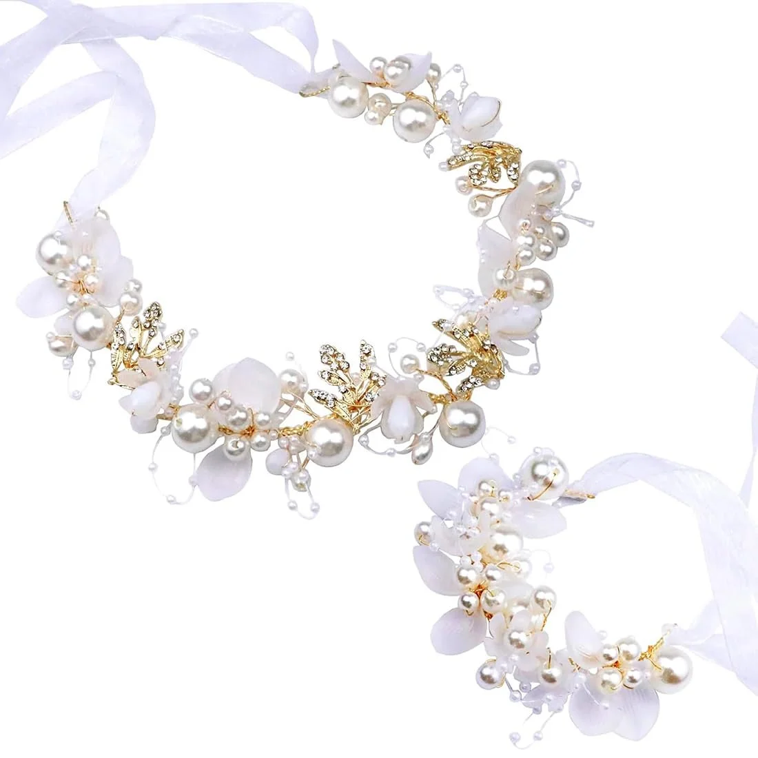 Вінок для волосся з квітами для дівчаток, 1 шт., фото №1