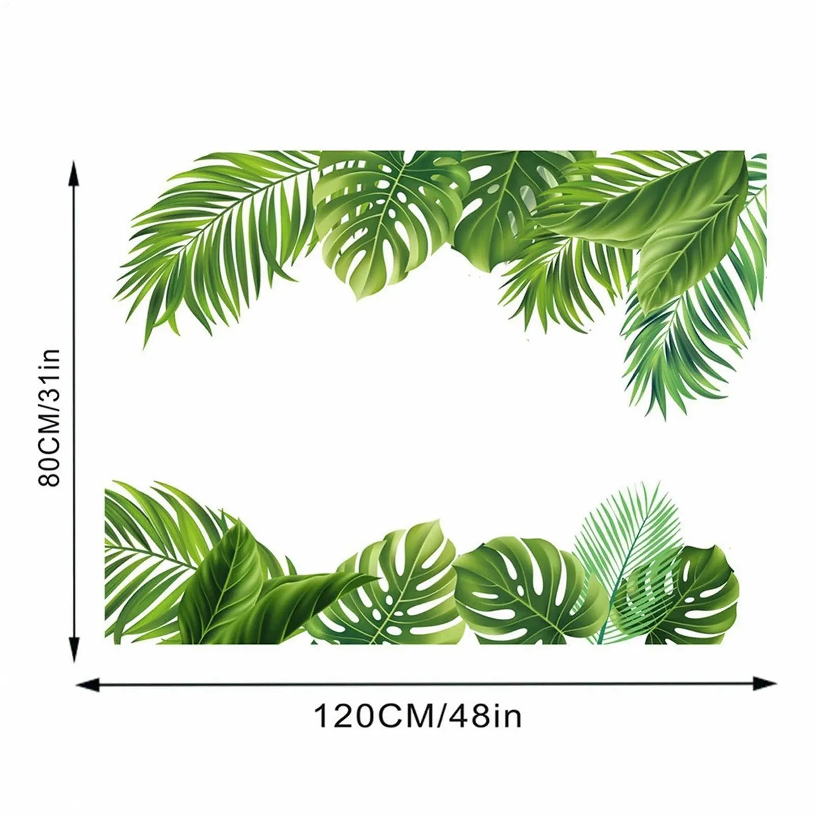 Наклейка на стіну Пальмове листя Тропічні Зелена, фото №4 Наклейка на стіну Пальмове листя Тропічні Зелена, фото №4