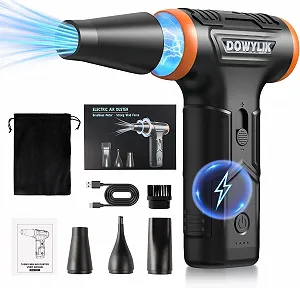 Електрична повітродувка Pejevir 220,000 RPM Акумуляторна з LED-підсвіткою та щіткою для чищення - Фото 1