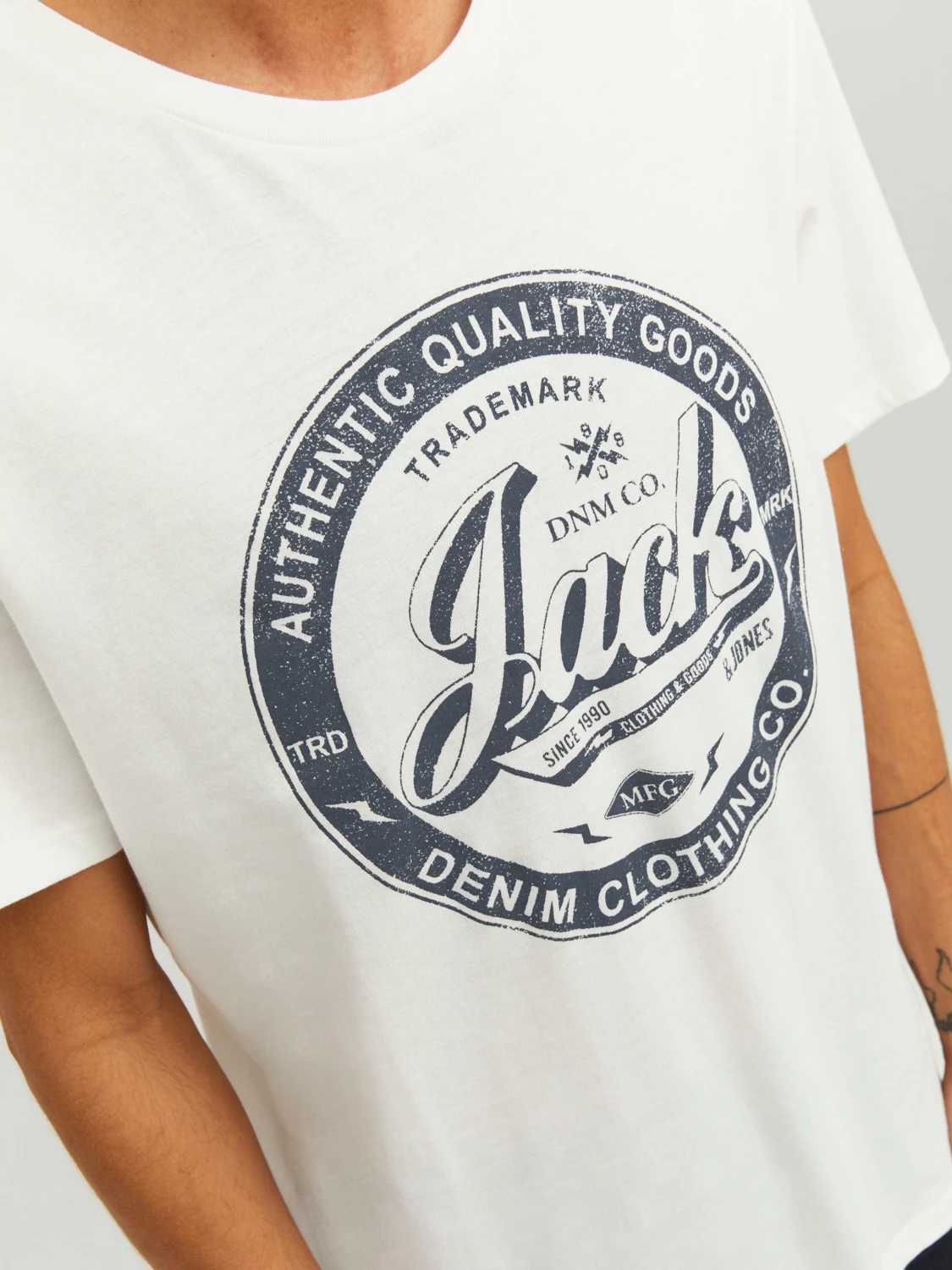 Футболка Jack&Jones JJEJEANS TEE SS O-NECK NOOS 22/23 12210949 Белый XL, фото №4