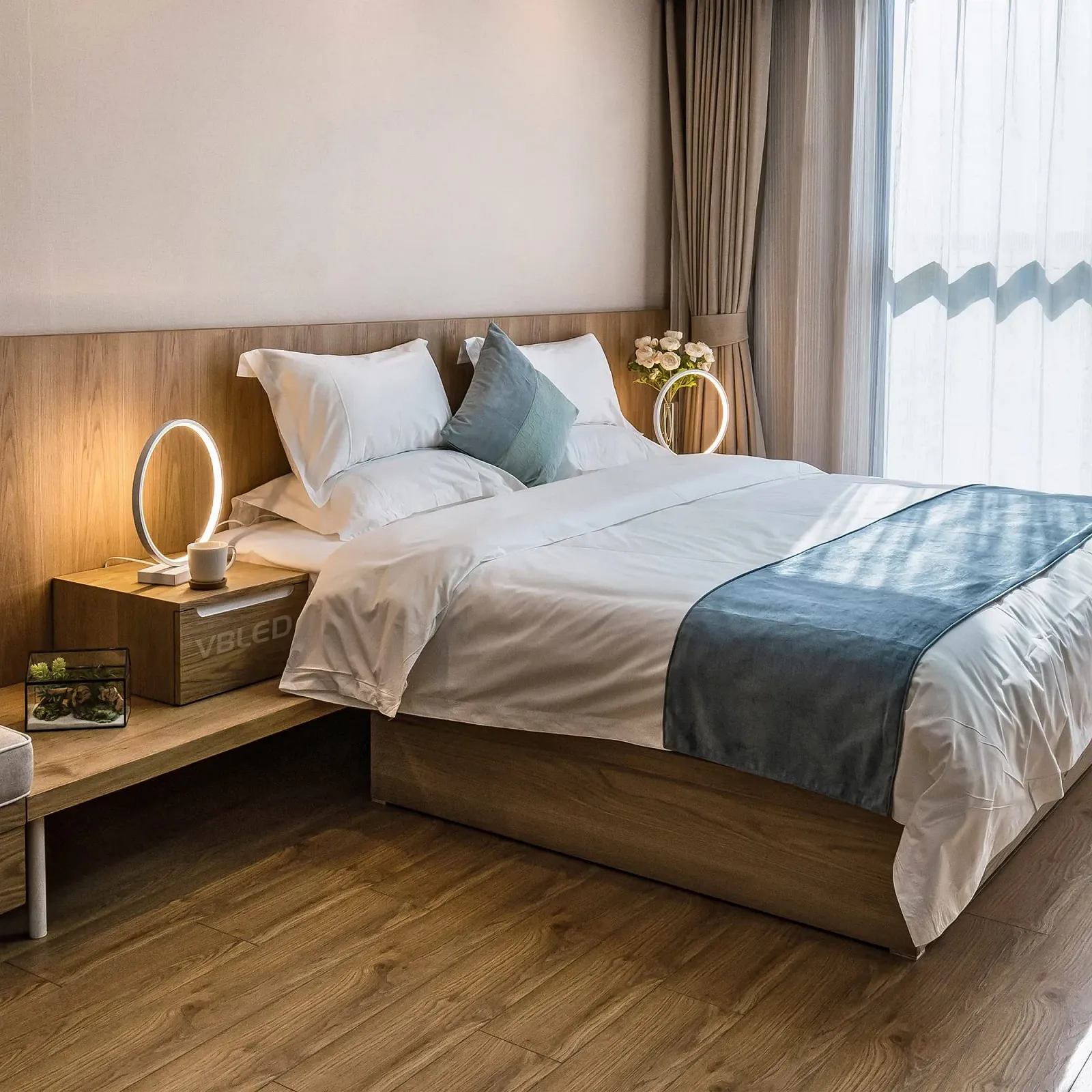 Настільна лампа VBLED Decorative Ring Shape LED 28 см 8 W 3000 K 430 lm Алюміній Срібляста, фото №6