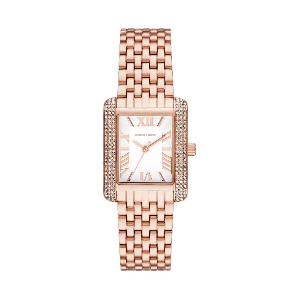 Женские часы Тип Michael Kors Emery 33 мм Кварцевый механизм с тремя стрелками, ремешок из нержавеющей стали или кожи, фото №1