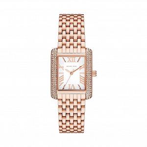 Женские часы Тип Michael Kors Emery 33 мм Кварцевый механизм с тремя стрелками, ремешок из нержавеющей стали или кожи - Фото 1