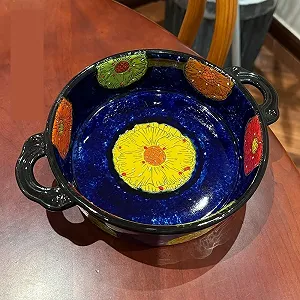 Форма для запекания Керамическая Круглая 950 мл с ручками Винтажная - Фото 1