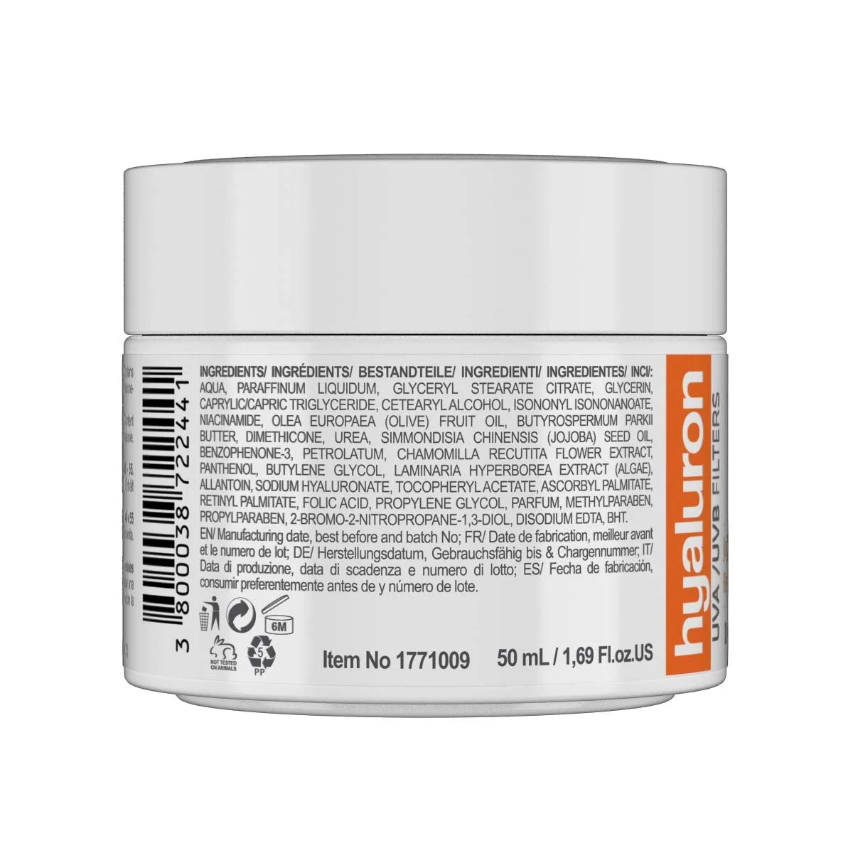 Денний та нічний крем RevitaLAB Hyaluronic Anti-Ageing з вітаміном C, олією жожоба та UV-фільтрами 40-55 років 50 мл, фото №2