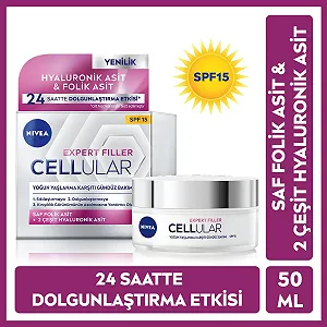 Денний антивіковий крем Nivea Hyaluronic Cellular Filler зміцнюючий synthetic.ua - Фото 1