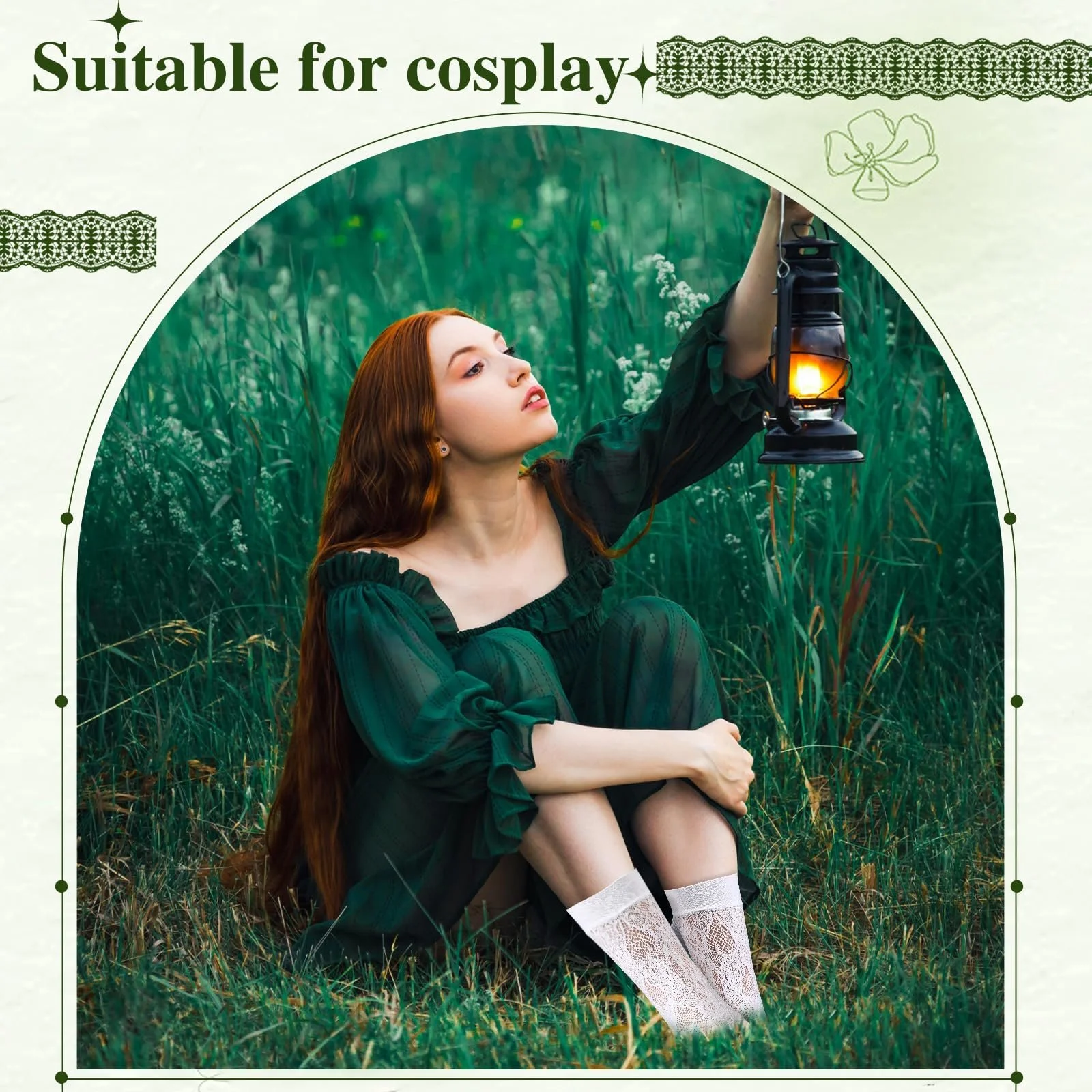 Жіночі шкарпетки до коліна SATINIOR для карнавалу, фото №5 Жіночі шкарпетки до коліна SATINIOR для карнавалу, фото №5