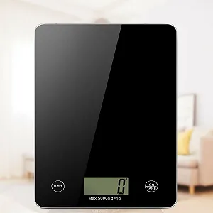 Кухонні ваги Retoo 5 kg 1 g із загартованого скла з LCD-дисплеєм Чорний synthetic.ua - Фото 1